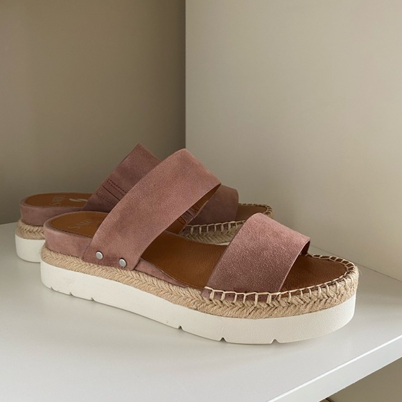 SOLD NWT Franco Sarto ‘Cappy’ pink espadrille sandals - Picture 2 of 7